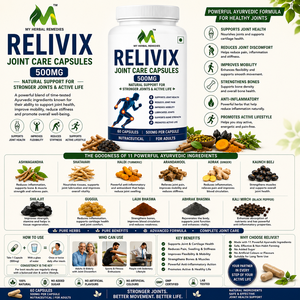 Capsules Relivix pour les articulations, marque privée, 500 mg, formule de soutien à la mobilité, à la flexibilité et à la santé osseuse, fabrication OEM ODM - Product Image 4