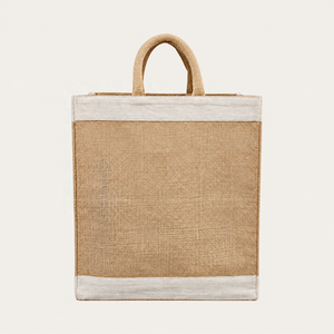 Premium <b>Jute</b> <b>Shopping</b> Tote <b>Bag</b> with cotton rope Handles Eco Friendly Reusable Grocery Retail Promotional Gift Carry <b>Bag</b> - Product Image 1