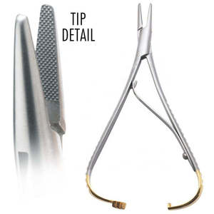 Pinza Portaagujas Quirúrgica Manual de Acero Inoxidable Extra Fina Reutilizable a Precio Económico, Instrumentos con Certificación CE Clase I ISO13485 - Product Image 1