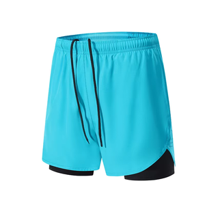 Pantalones Cortos Deportivos 2 en 1 para Hombre, de Secado Rápido, para Gimnasio, Entrenamiento, Fitness, con Forro de Malla Transpirable y Ligero, para Correr - Product Image 2