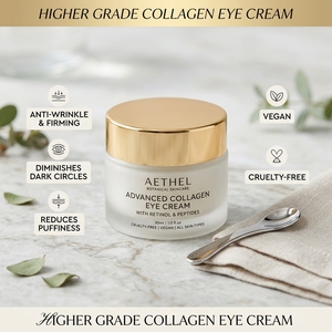 Crema de Ojos de Colágeno de Grado Superior, Libre de Crueldad Animal, con Retinol para Hombres, para Todo Tipo de Piel, Antiarrugas, Reafirmante, Elimina las Ojeras - Product Image 2