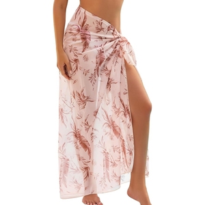 Women Vacation Sheer Chiffon Beach Cover Up <b>Sarong</b> Pareo Wrap - Product Image 1