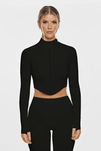 Veste de sport/yoga haute extensibilité pour femme, automne/hiver, avec col montant et fermeture éclair, idéale pour l'entraînement et le fitness – Collection automne - Product Image 3