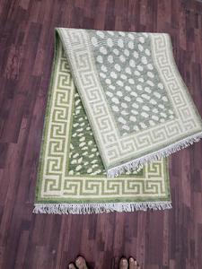 Hermosa alfombra Oushak de lana anudada a mano, color azul claro y beige, nueva, personalizable, hecha a mano para sala de estar, oficina, hogar, hotel - Product Image 6