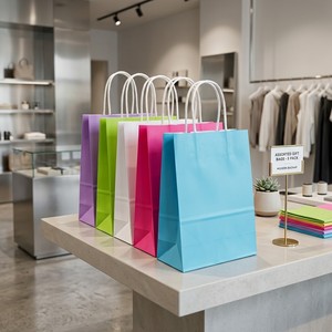 Meilleures ventes au Vietnam, sacs en papier kraft personnalisés, imperméables, écologiques, recyclables, sacs en papier cosmétiques avec impression offset - Product Image 5