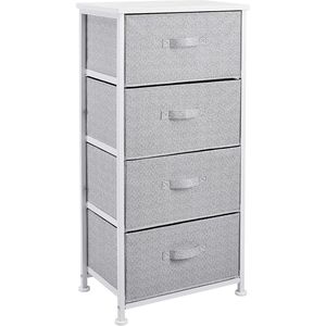 White 4-Drawer <b>Storage</b> Organizer <b>Unit</b> for Bedroom Closet <b>Clothes</b> Organiser - Product Image 5