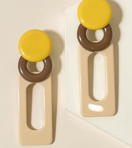 Pendientes Étnicos de Resina Epoxi Hechos a Mano, Elegantes y Modernos, para Fiestas y Eventos, Joyería de Moda - Product Image 2