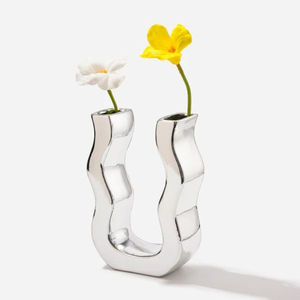 Vases à fleurs en métal les plus vendus, plaqués or, pour la décoration de la maison, du salon, de la table, design lisse, vases floraux en métal - Product Image 4