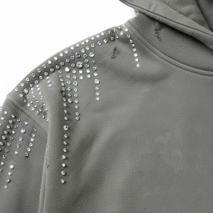 Sudadera con Capucha Extra Grande Personalizada OEM para Hombre, Diseño de Huella de Mano, 100% Algodón, Felpa Francesa, Bolsillo Frontal con Logotipo, Tejido de Punto para Otoño - Product Image 6