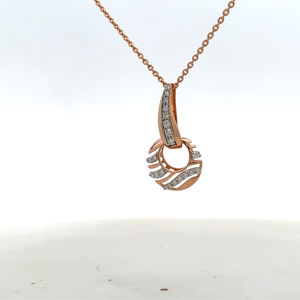 Collar con Colgante de Diamante Real en Oro Rosa de 18K - Collar con Diamante Natural Certificado por IGI para Mujer - Product Image 4