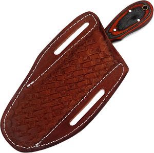 Cuchillo de caza de hoja fija de acero de Damasco hecho a mano de grado industrial OEM económico con funda para cinturón, ideal para camping al aire libre - Product Image 4
