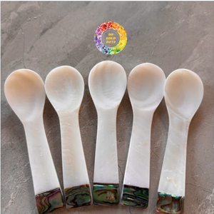 Cuchara de Nácar Natural de Primera Calidad para Servir Caviar, Huevos y Mousse, Ideal para Degustación de Alimentos y para Remover Café - Product Image 1