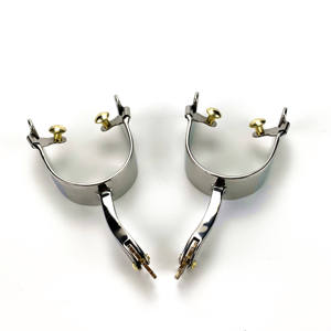 Espuelas de equitación occidental OEM de acero inoxidable con vástago largo y botones, diseño de tamaño personalizado, espuelas de equitación ultraajustables - Product Image 5