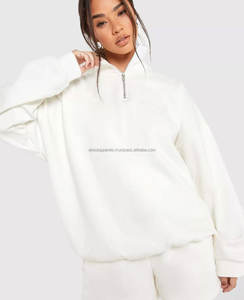 Sweat-shirt à capuche zippé à manches longues pour femme, avec logo frontal, design personnalisé, style hip-hop, uni, pour l'hiver, course à pied, badge pour filles, 100% - Product Image 3