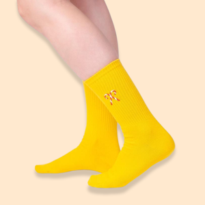 Chaussettes brodées pour le sport quotidien ou l'entraînement, en coton, avec motif canne à sucre tendance, cadeau de Noël personnalisé, Smeta Sports ODM - Product Image 1