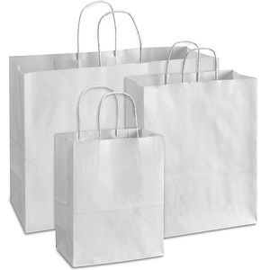 Sacs en papier blancs durables pour les marques de vente au détail éco-responsables, sacs de taille personnalisée pour la vente au détail de bijoux et d'accessoires - Product Image 5