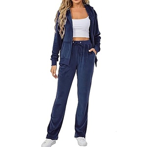 Offre Spéciale unisexe 2 pièces ensemble hiver sweat à capuche poche pantalons de survêtement survêtement Cargo pantalon survêtements automne femmes à capuche survêtements - Product Image 1