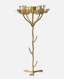 Support de bougie en forme de branche dorée avec motif floral pour la décoration de la maison et des mariages - Product Image 4