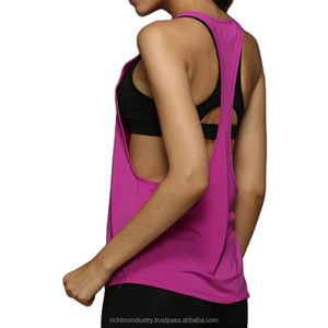 Camisetas sin mangas de algodón y elastano tejidas para mujer, personalizables con marca frontal, antiencogimiento, ecológicas, de secado rápido, transpirables, estilo vintage. - Product Image 6