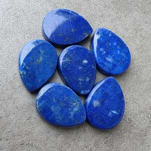 Cabochon en Lapis Lazuli Naturel, Forme Poire, Calibré, Dos Plat, Toutes Tailles Disponibles - Product Image 2
