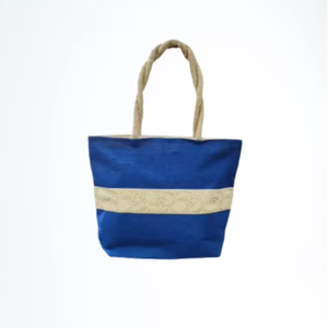 Sac fourre-tout en toile écologique de couleur unie avec panneau brodé et fermeture éclair, sac de courses réutilisable pour toutes les saisons, voyages et usage quotidien - Product Image 1