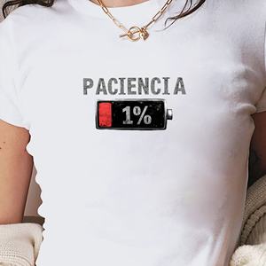 Camiseta corta moda mujer Patience 1 Battery - Product Image 2