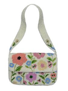 Sac de soirée floral fait main Boho Luxe, orné de perles, style artisanal, élégant et tendance - Product Image 5