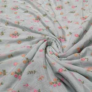 Tissu en Chiffon Brodé Malty Dobby 100% Polyester Respirant Écologique pour Mariage, Couleurs Personnalisées, Fournisseur Textile Export - Product Image 3