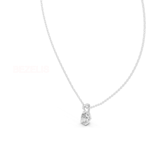 Collar con colgante de diamante cultivado en laboratorio con corte pera en oro amarillo sostenible, con diamante cultivado en laboratorio. - Product Image 2