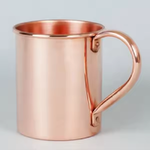 Taza de Cobre Refrigerada para Bebidas, Vaso Metálico de Pared Recta, Taza Clásica para Servir en Bares, Cafeterías y Hoteles, Vajilla al por Mayor - Product Image 3
