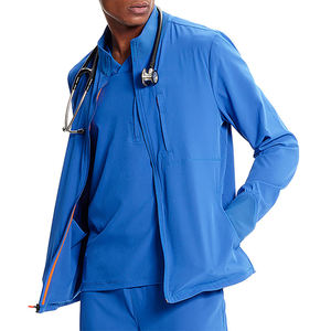 Veste de travail unisexe personnalisable en Spandex/Polyester avec fermeture éclair – Grande Vente - Product Image 2