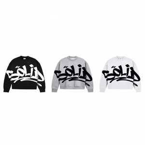 Unisex Cotton Long Sleeve Sweatshirt Soft Warm ODM Supply Crystal Front Decor Stylish Spring Fashion - Product Image 6