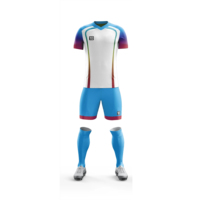 Setelan Jersey Sepak Bola Pria Pendek Ringan Anti-UV Cepat Kering Bernapas Seragam Tim Sepak Bola