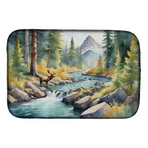 Mountain Stream 14 \ "X 21 \" Multicolor absorbente plato secado Mat Pad cocina encimera plato escurridor Mat para encimera - Product Image 1