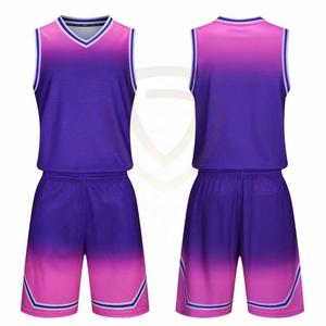 Uniforme de Baloncesto Reversible de Malla Estampada al por Mayor, Nombres de Equipos Personalizados, Uniforme de Baloncesto Transpirable Antibacteriano - Product Image 3