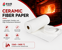 Papel de Fibra Cerámica de Alta Temperatura, Grado HA, Temperatura de Trabajo 1400C, Baja Conductividad Térmica, Aislamiento Térmico