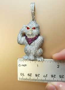 จี้เพชรโมอิสซาไนต์ VVS คุณภาพสูง ดีไซน์การ์ตูนสั่งทำพิเศษ ประดับเพชรหรูหรา เงินแท้ 925 ผ่านการทดสอบเพชร จี้ฮิปฮอปสำหรับผู้ชาย - Product Image 6