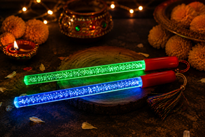 New Arrival AKSHARAM INNOVATIONS <b>LIGHTING</b> DANDIYA STICK Dandiya Sticks Acrylic Bubble Tube <b>Lighting</b> Multicolor <b>Flash</b> Effect Dura - Product Image 5