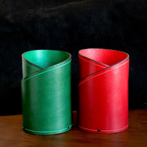 Al-Amir Handmade Handcrafted Leather Pencil Cup <b>Desk</b> Pen Holder Organizer Stationery Office School Accessory Corporate Gift - Product Image 2