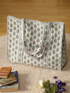 OEM Assorted Jaipur Buta Quilted Cotton Tote <b>Bag</b> - Eco-Friendly Boho <b>Reusable</b> Shopper Handbag - Product Image 5