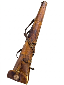 Funda larga de cuero estilo western con correa ajustable, accesorio de equitación para montar en el sillín, para transporte y almacenamiento. - Product Image 4