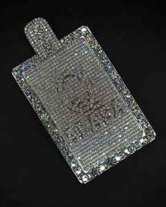 Custom Religious Iced Out Moissanite Pendant 925 Silver <b>Mosaic</b> Name Plate Charm Round Brilliant Gift Jewelry - Product Image 4