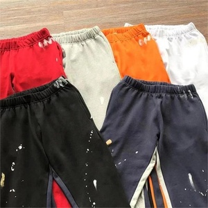 Custom Logo Heavy Weight Fleece <b>Joggers</b> Sweatpants 100% Cotton French Terry Baggy <b>Stacked</b> Flare Sweat Pants Men - Product Image 2