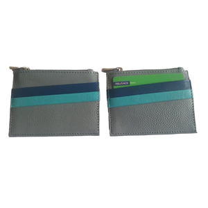 Portefeuille porte-cartes en PU avec blocage RFID, en cuir PU ultra fin, style unique, étui pour cartes de crédit avec poche zippée - Product Image 2