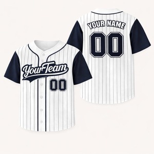 เสื้อเบสบอลแบบกำหนดเองสำหรับผู้ชาย OEM ODM ลายทางขายส่งเสื้อทีมชื่อและหมายเลขส่วนตัวระบายอากาศได้ดีเสื้อกีฬาแบบติดกระดุมระดับมืออาชีพ - Product Image 2