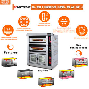 Horno Eléctrico Comercial Southstar para Panadería, Pasteles, Pizza y Galletas, con <span class=keywords><strong>8</strong></span> Bandejas y Función <span class=keywords><strong>de</strong></span> Fermentación - Product Image 5