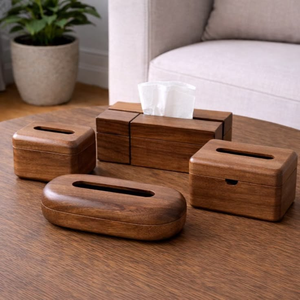 Boîte à mouchoirs en bois de qualité supérieure, design personnalisé, élégante décoration de table pour usage domestique - Product Image 1