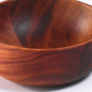 Bol de service rond en bois poli de qualité supérieure pour la maison et les hôtels, idéal pour les salades et la vaisselle de table - Product Image 4