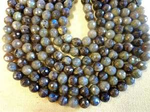 ลูกปัดพลอยลาบราดอไรต์ธรรมชาติสวยงาม ทรงกลมเจียระไนคุณภาพสูง สำหรับทำเครื่องประดับ - Product Image 3