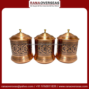 Top Grade Pure Copper Storage <b>Sets</b> for <b>Tea</b> <b>Coffee</b> <b>Sugar</b> & More Diverse Designs & Sizes at Affordable Rates From Trusted Supplier - Product Image 5